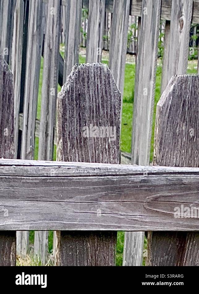 Staccionata in legno posti - Immagine stock catturata con smartphone