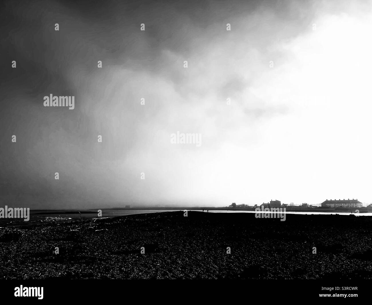 Fiume Deben estuario traghetto Bawdsey Suffolk in Inghilterra - Immagine stock catturata con smartphone