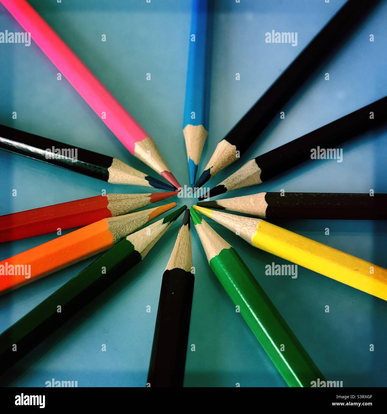Matite colorate - Immagine stock catturata con smartphone