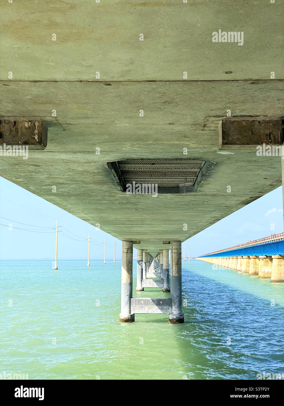 Seven Mile Bridge, Marathon, Florida - Immagine stock catturata con smartphone