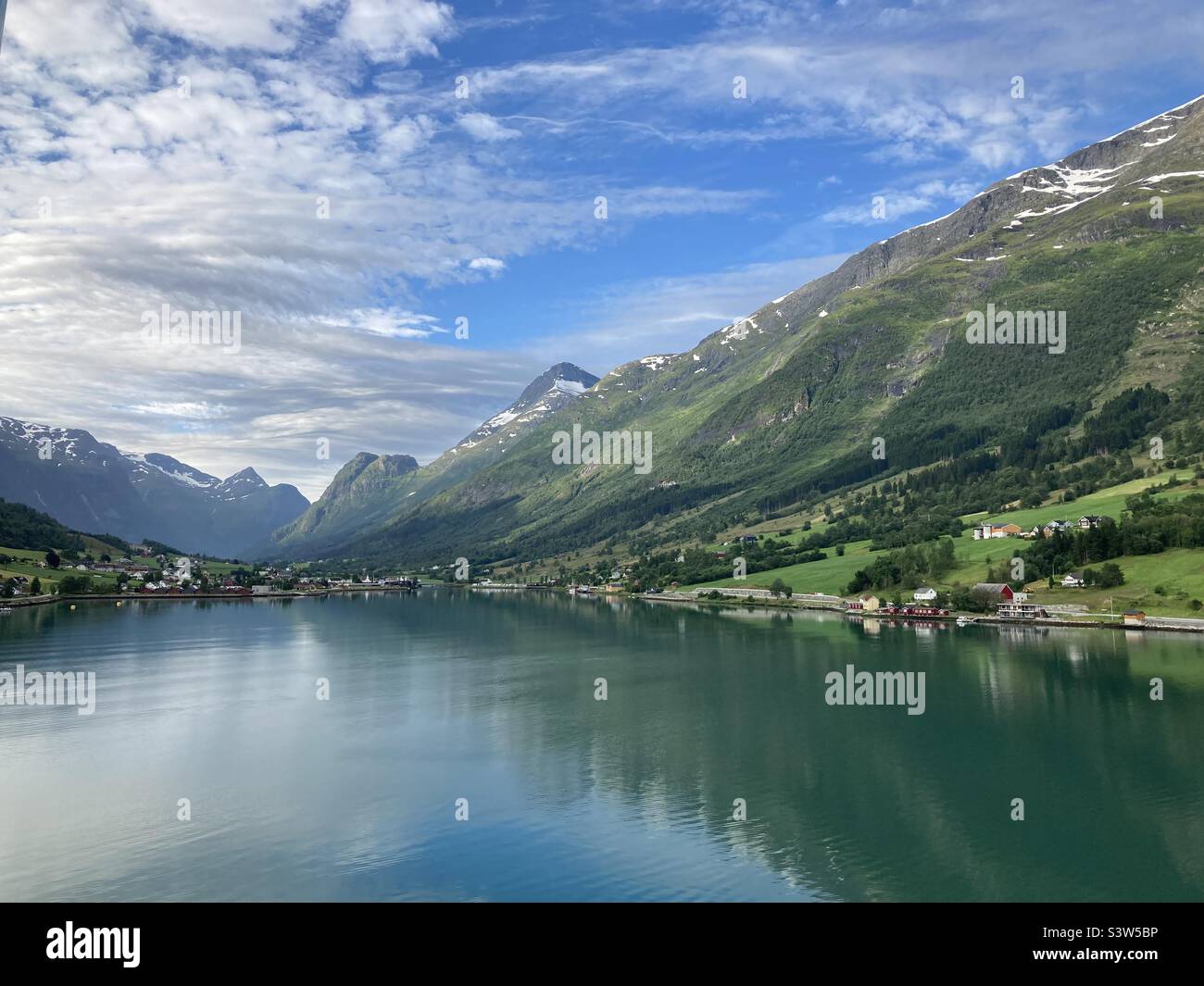 Fiordo norvegese Foto Stock