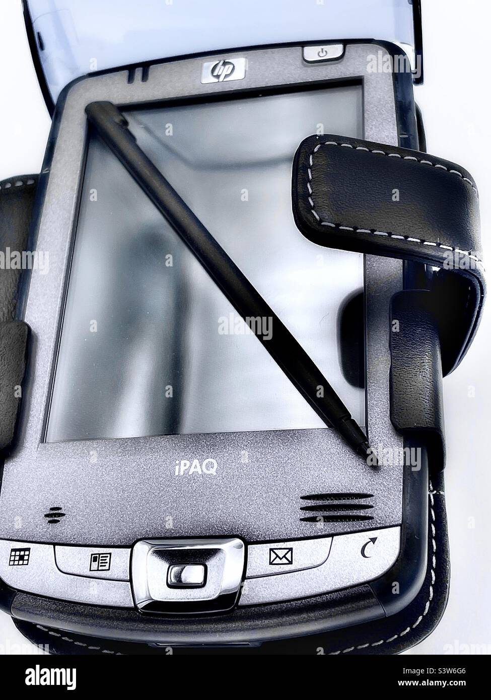 Il mio vecchio, obsoleto Hewlett-Packard PDA (Personal Digital Assistant) che ho sostituito con un iPhone. Foto Stock