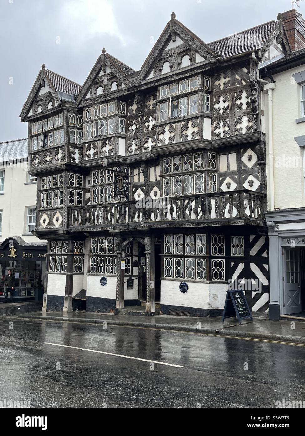 Feathers Hotel a Ludlow, Shropshire Foto Stock