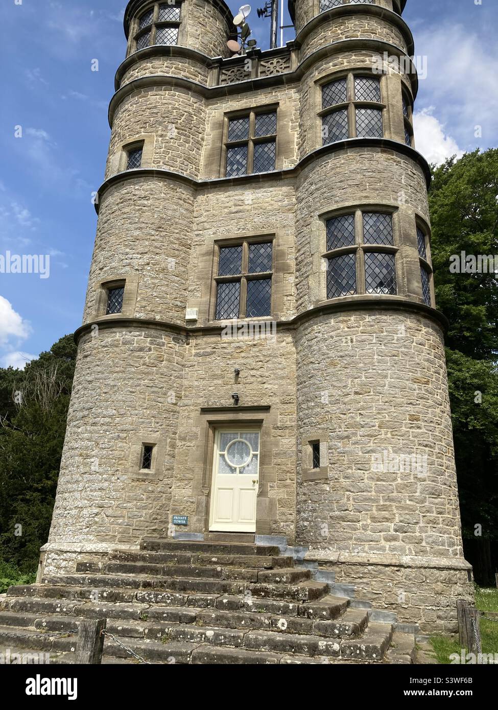 Chatworth House Hunting Tower Foto Stock