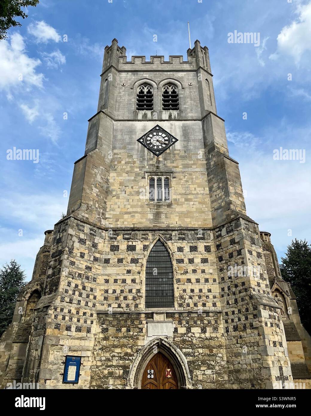 Santa Croce e Chiesa di San Lorenzo, Abbazia di Waltham - edificio storico Foto Stock