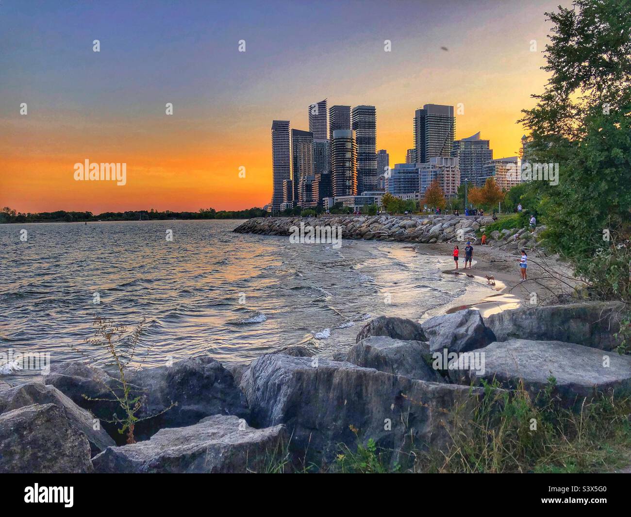 Tramonto a Toronto, Canada. Foto Stock