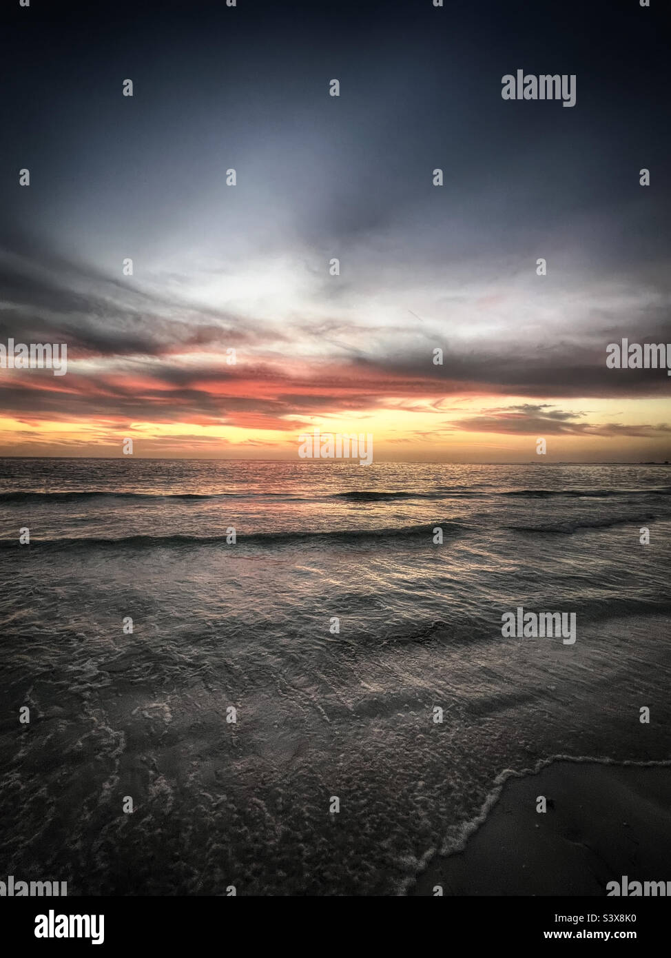 Tramonto sul Golfo del Messico, St. Pete Beach, Florida Foto Stock