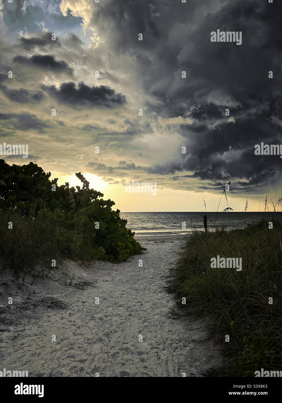 Pass-A-Grille Beach, Florida al tramonto Foto Stock