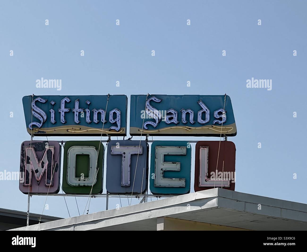 Jersey Shore motel - Immagine stock catturata con smartphone