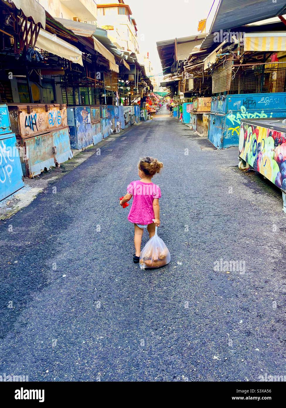 Passeggiata del mercato Foto Stock