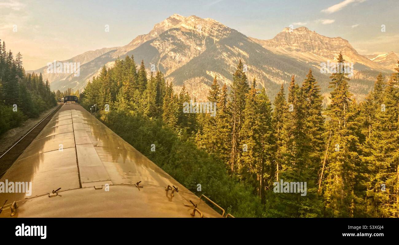 Alpinista roccioso Canada Foto Stock