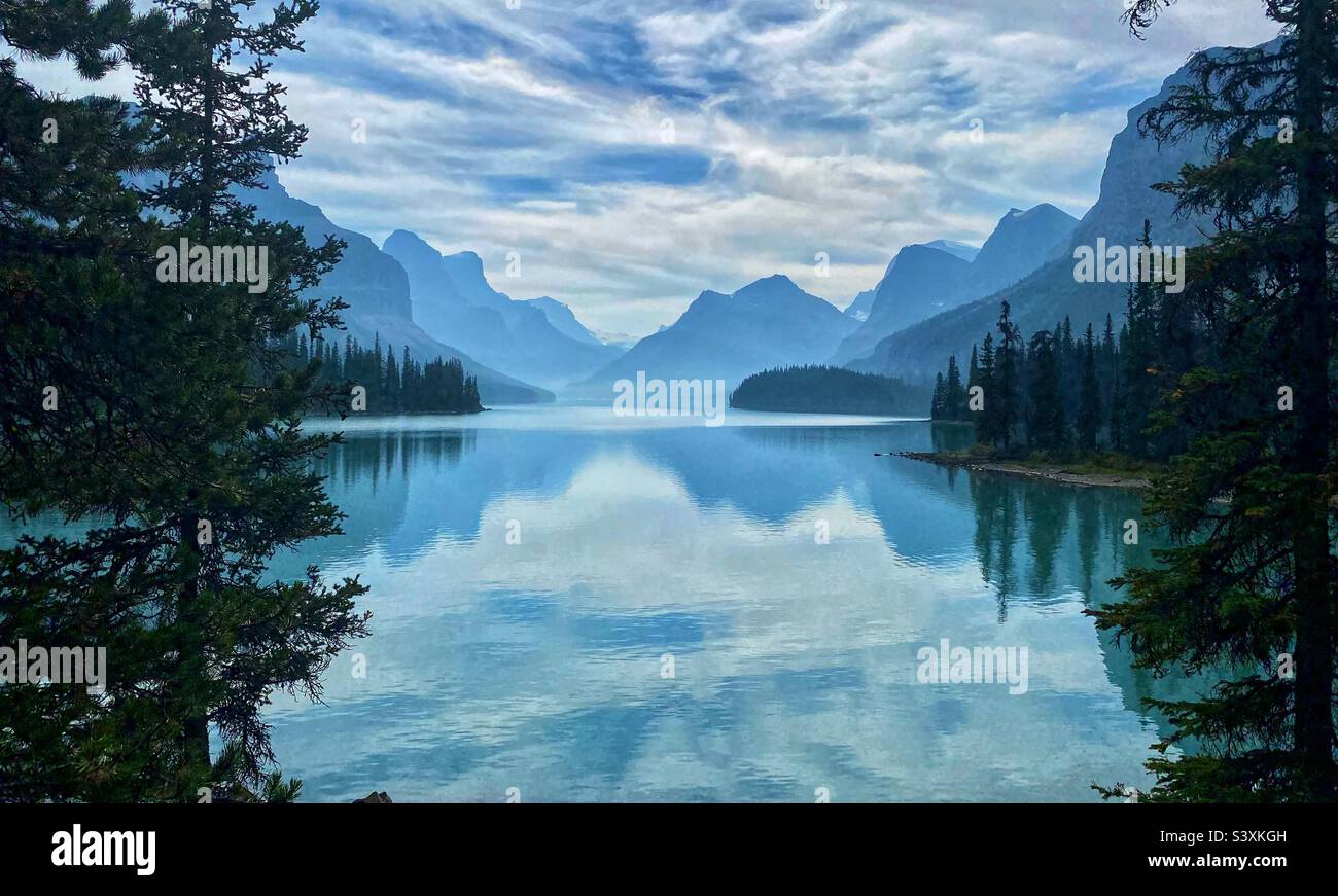 Isola dello spirito maligne lago. Canada. - Immagine stock catturata con smartphone