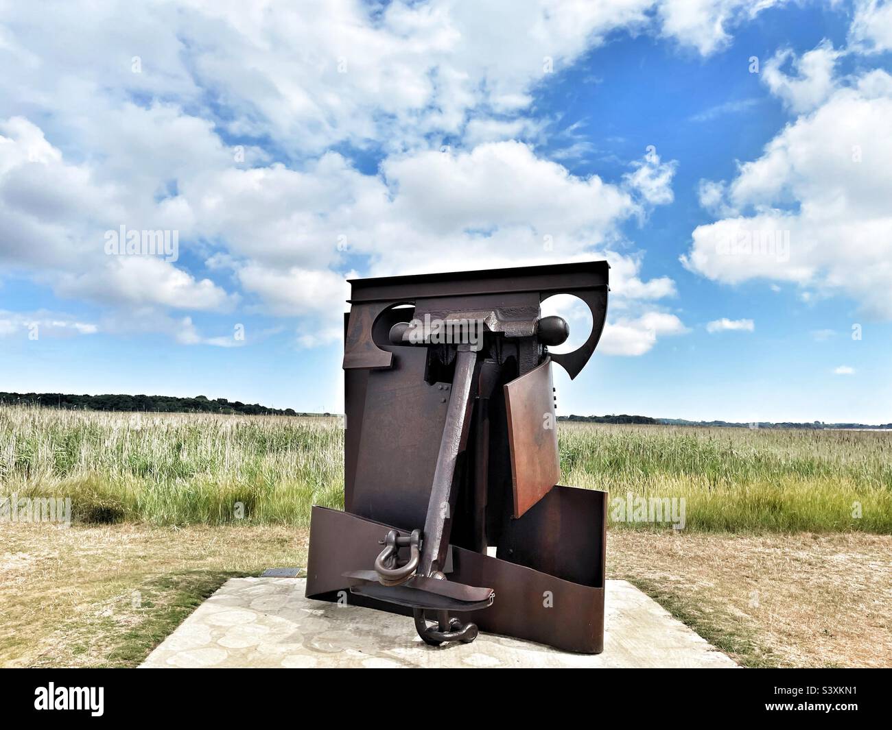 Arte contemporanea Snape Maltings Suffolk Inghilterra - Immagine stock catturata con smartphone