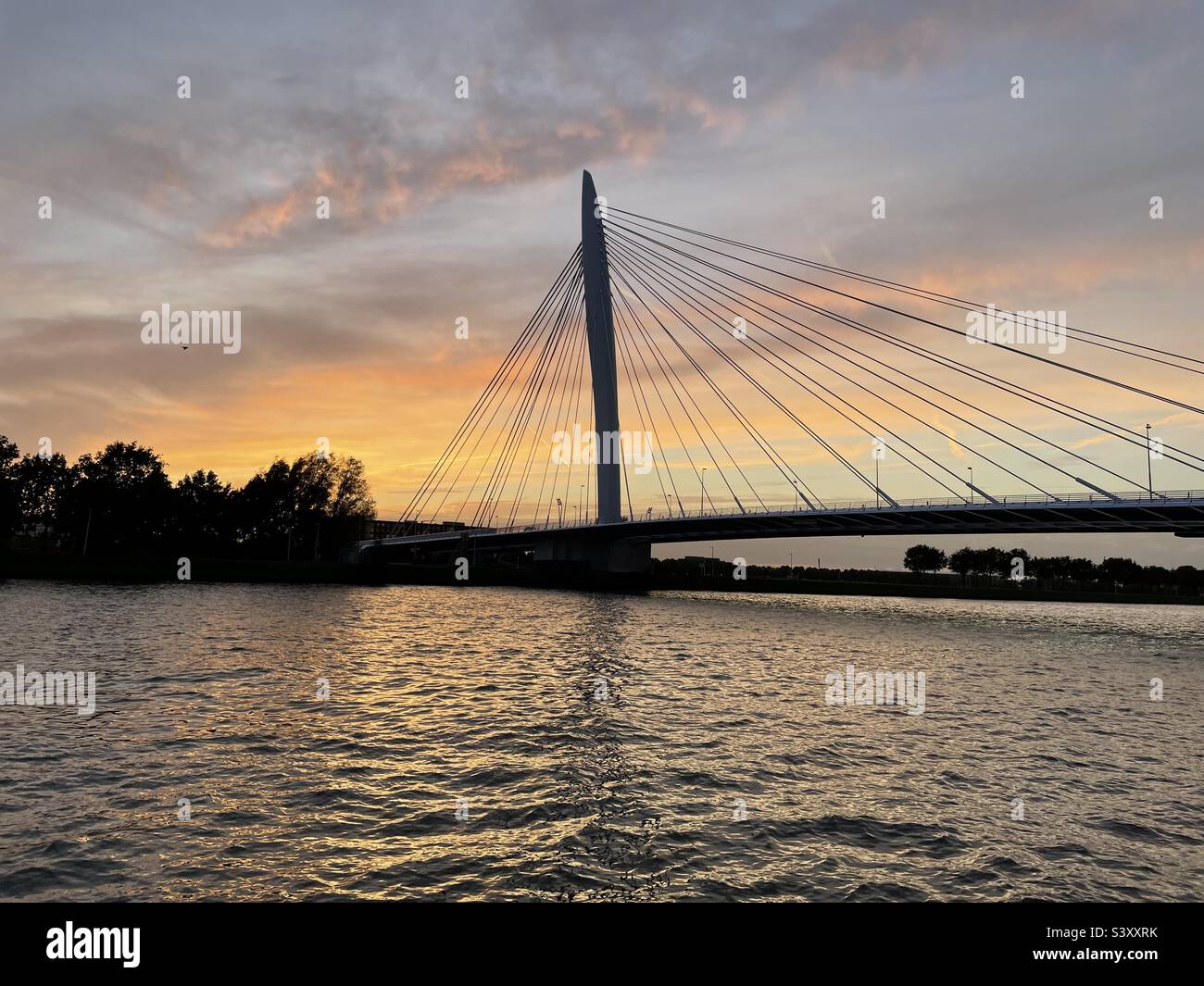 Tramonto a Utrecht Foto Stock