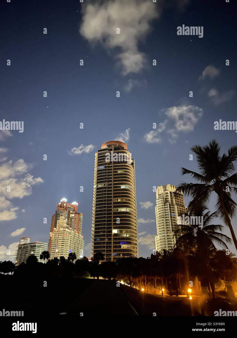 MIAMI Beach a sud di Pointe Park Foto Stock