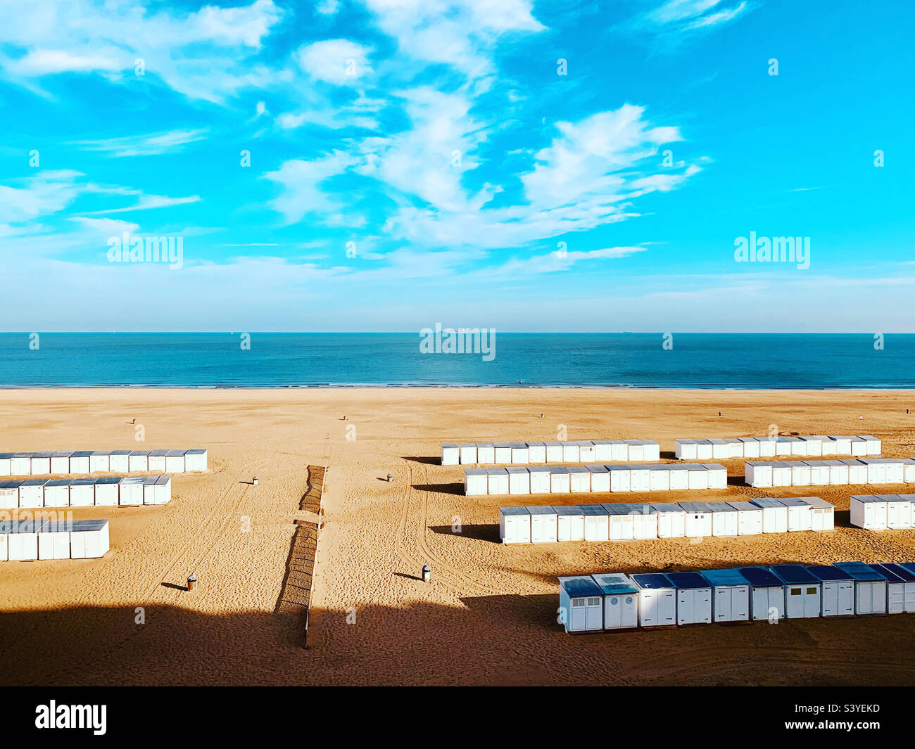 Spiaggia sulla costa belga Foto Stock