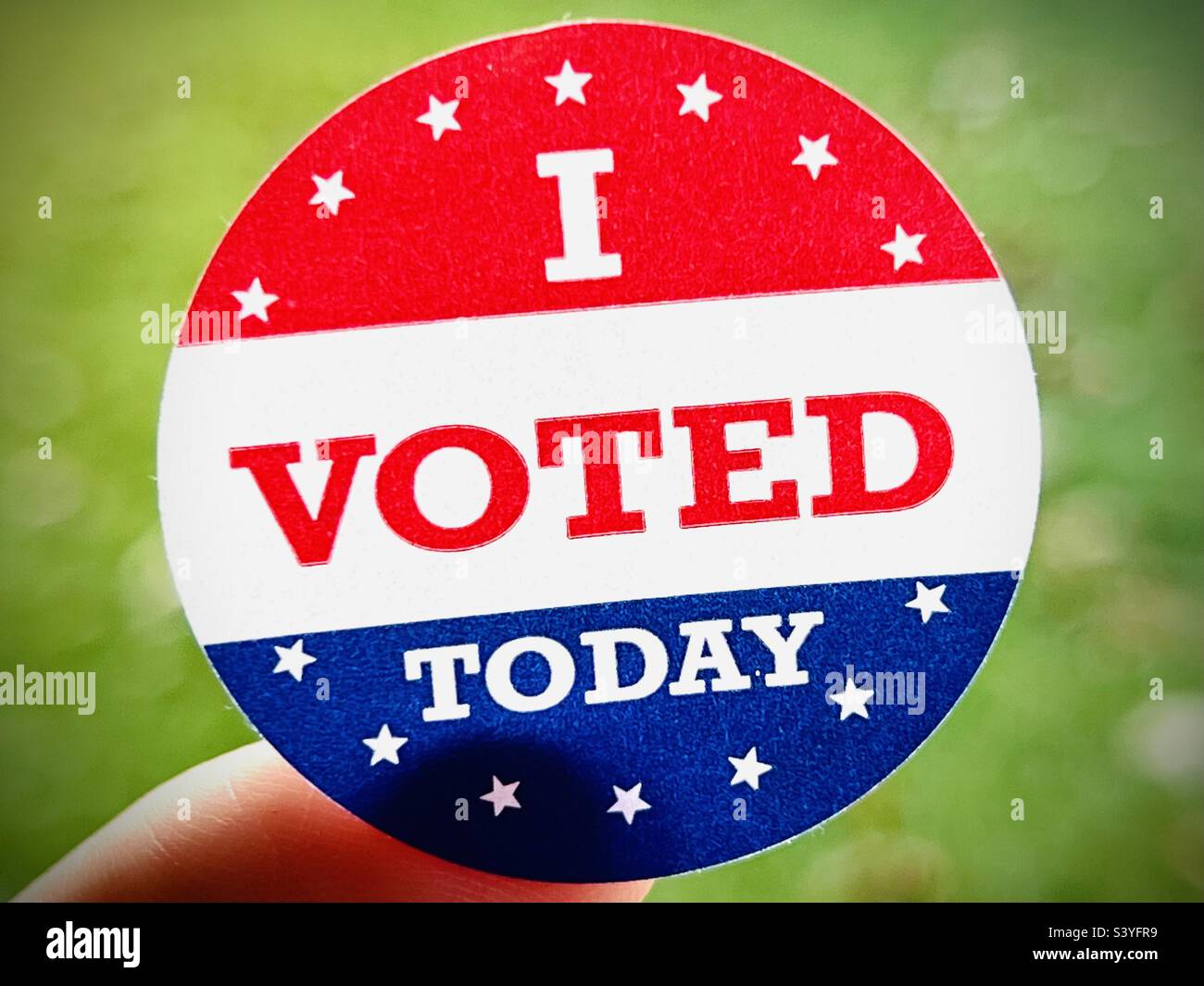 Ho votato adesivo - Immagine stock catturata con smartphone