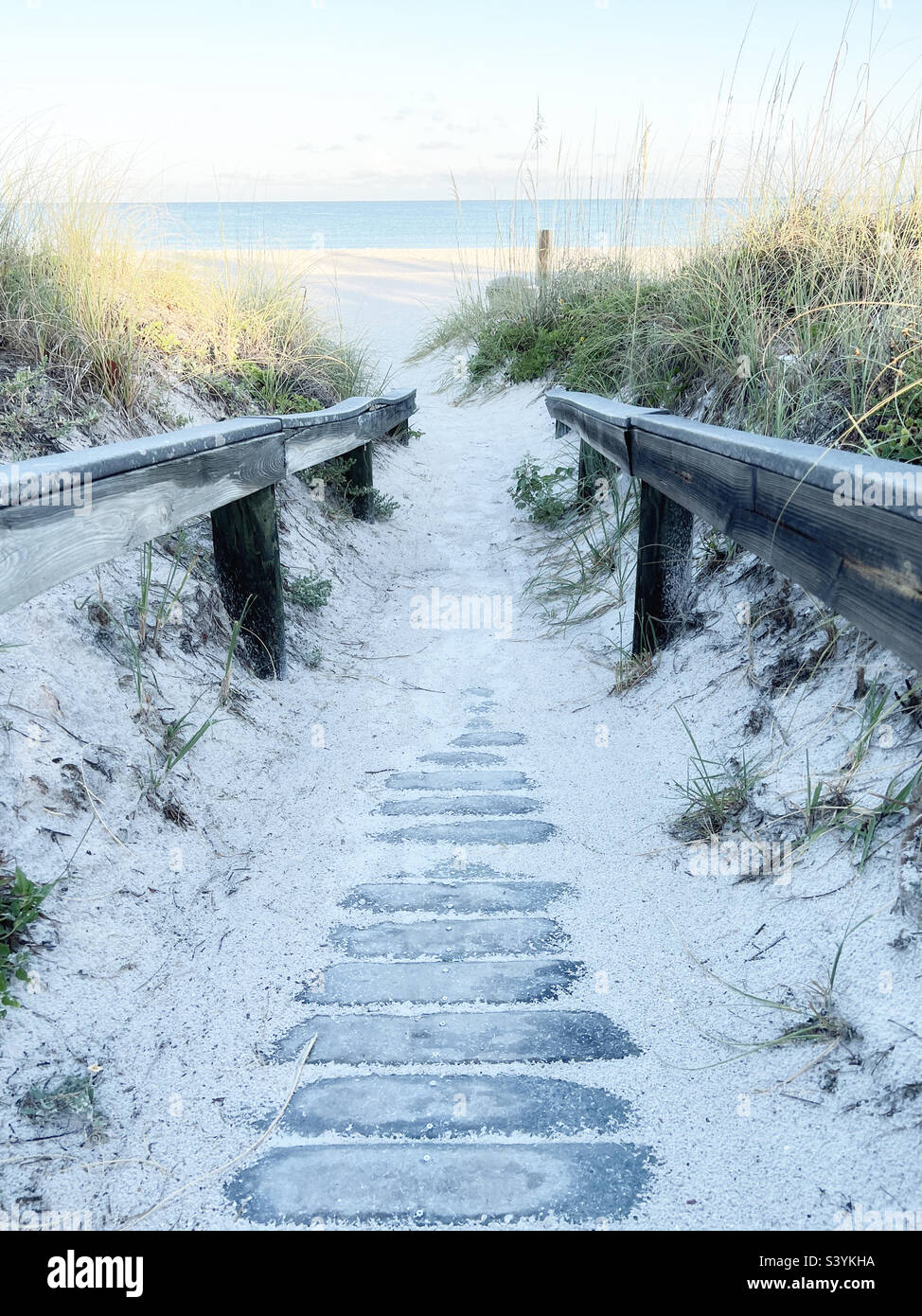 Passerella per la spiaggia in Florida Foto Stock