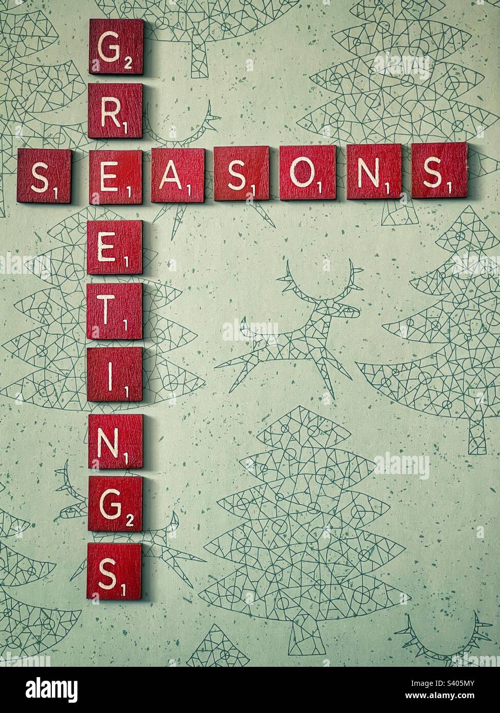 Messaggio di saluto delle stagioni. Foto Stock