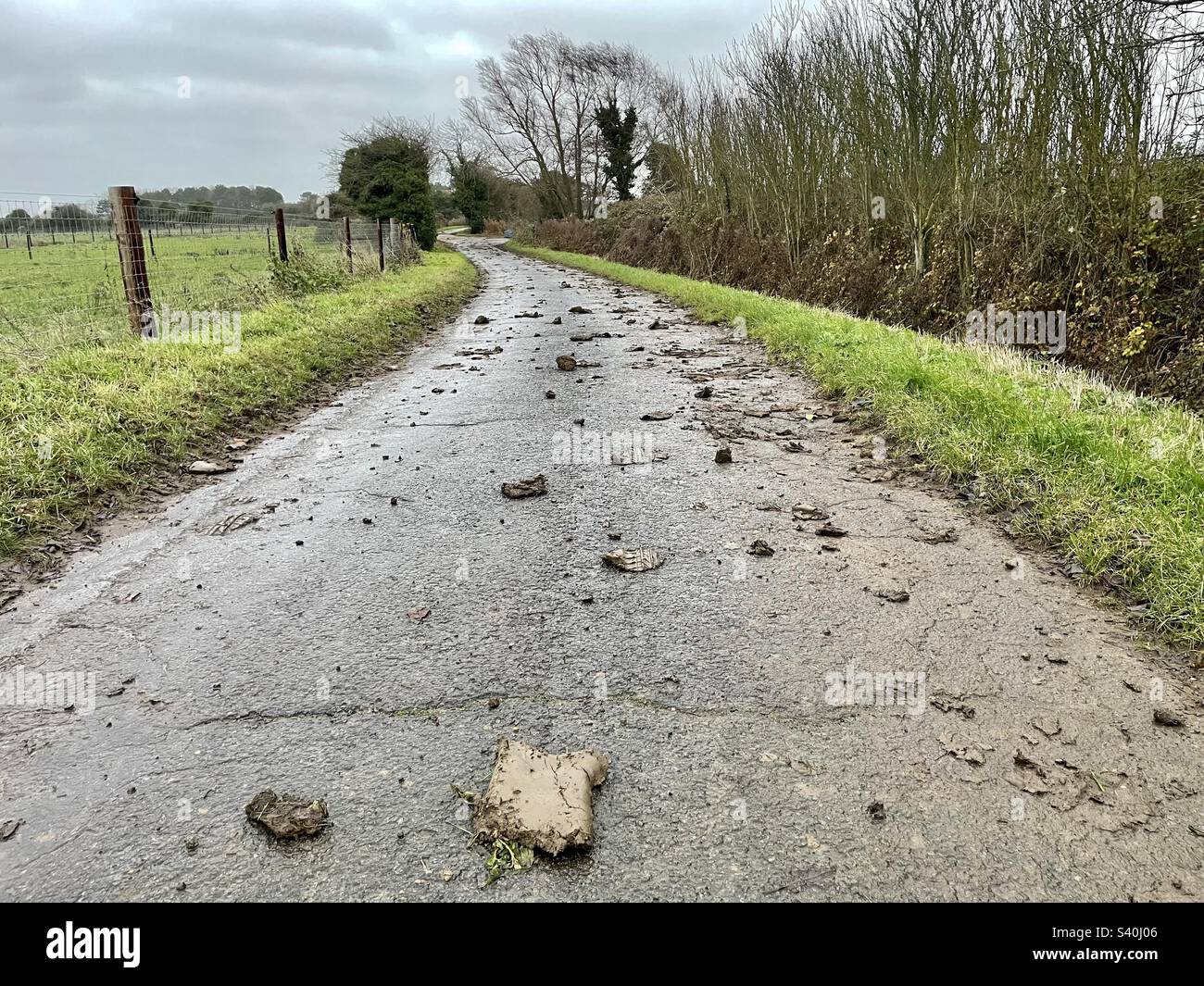 "Fango su strada" - Immagine stock catturata con smartphone