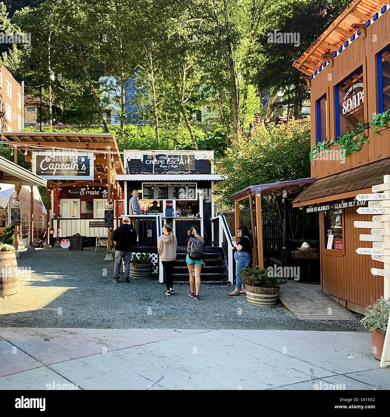 Agosto, 2022, Pocket Park, Juneau, Alaska, Stati Uniti Foto Stock