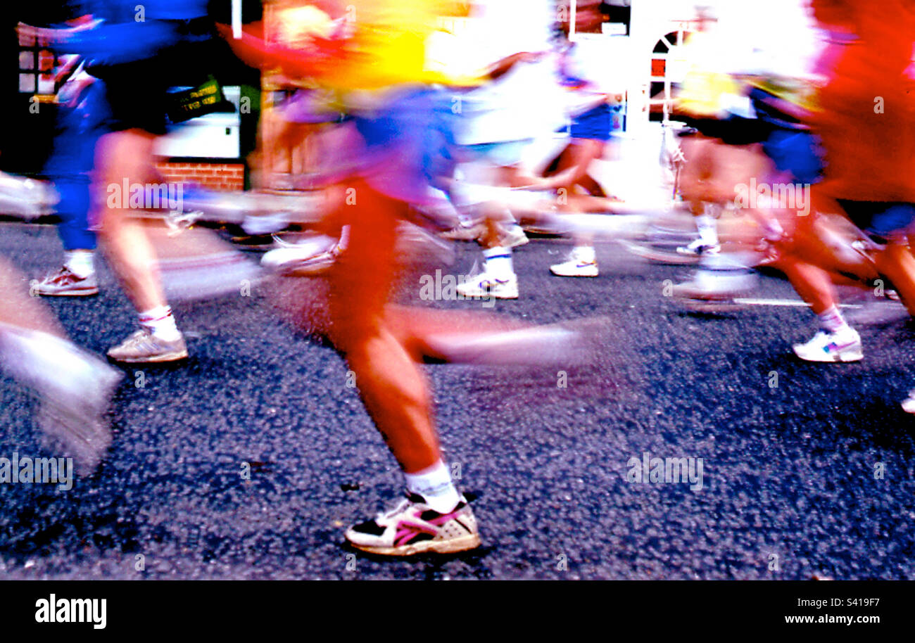 Maratona - Immagine stock catturata con smartphone