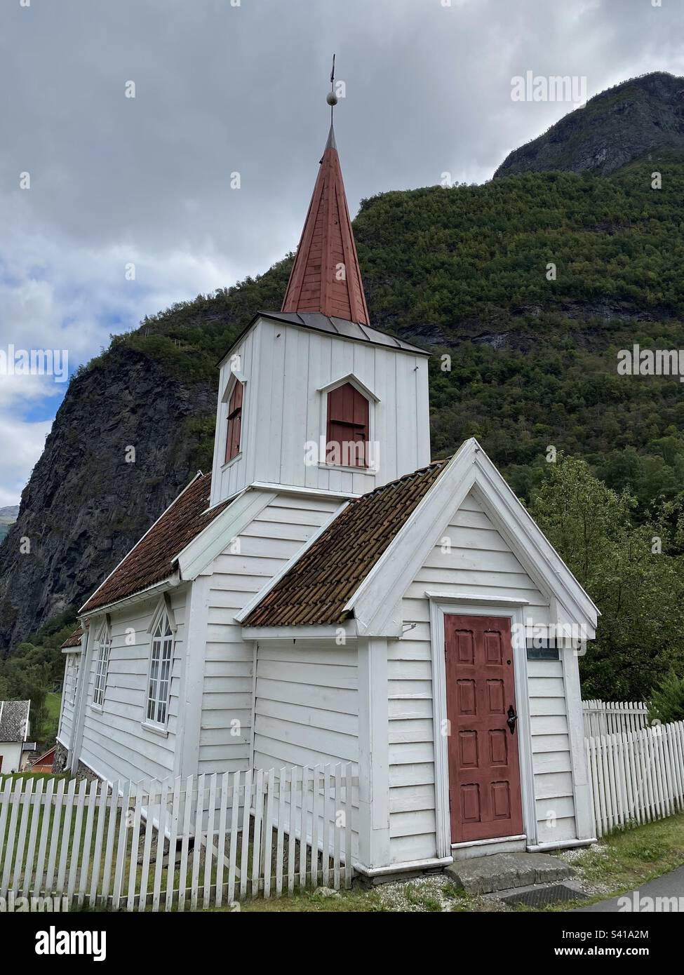 Norvegese chiesa in legno Foto Stock