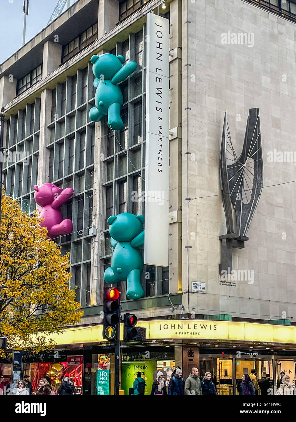 John Lewis a Natale, Oxford Street, Londra Foto Stock