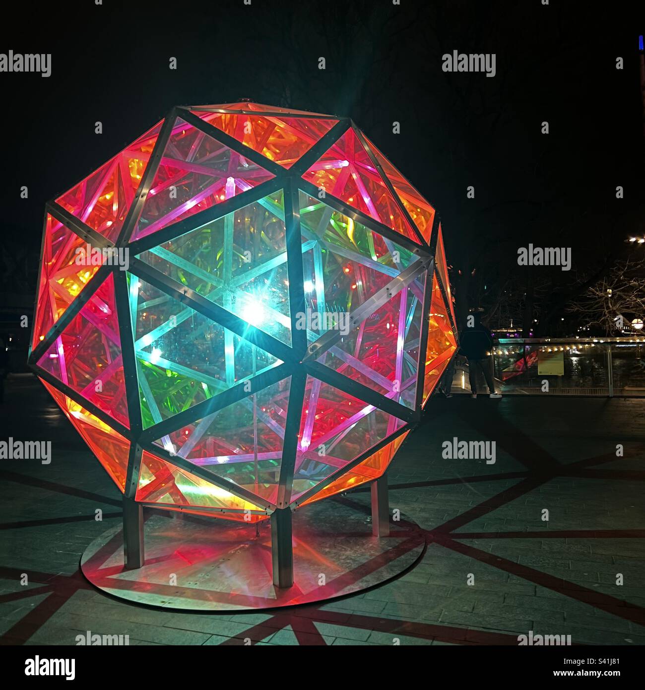 Scultura della luce della cupola londra southbank Foto Stock