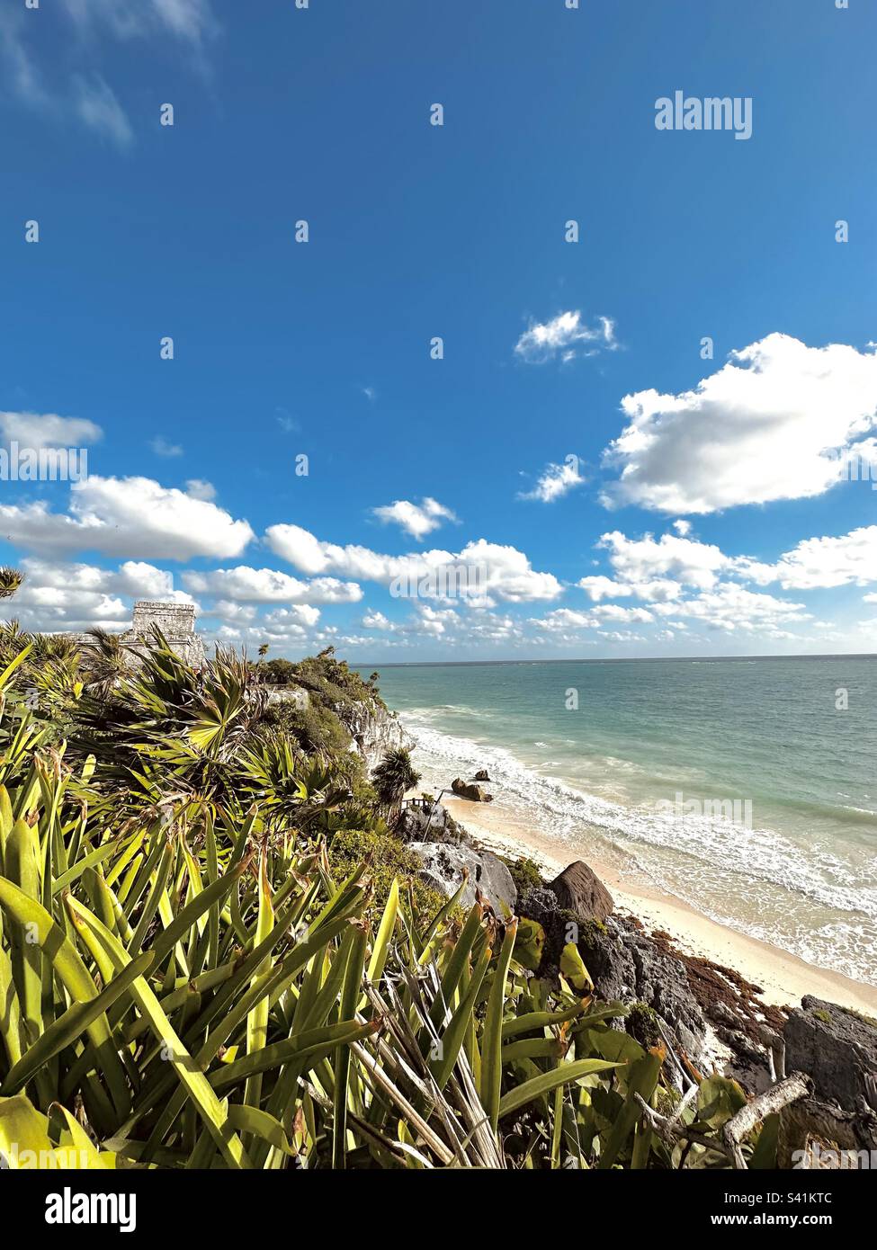 Rovine di Tulum - rovine Maya di Tulum - Tulum zona archeologica Tulum, Messico Foto Stock