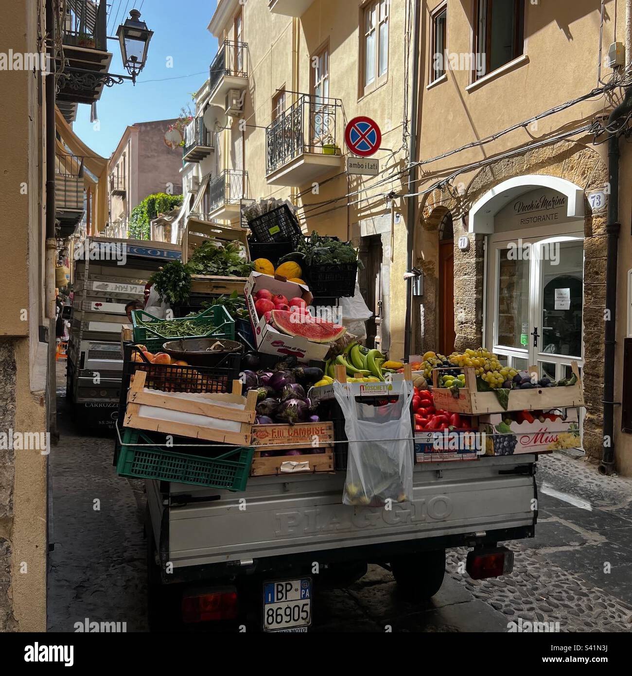 Sicilia - furgone di frutta Foto Stock