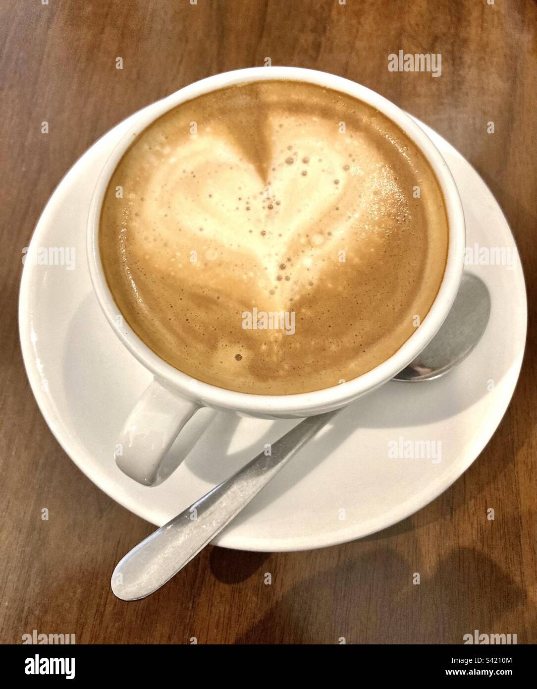 Piatto bianco caffè Foto Stock