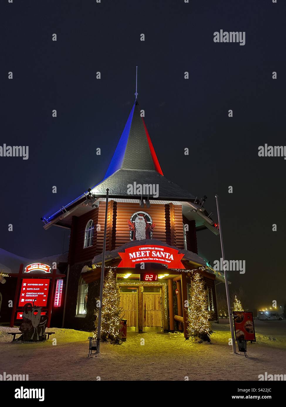 Il villaggio di Babbo Natale al cerchio Actico Foto Stock