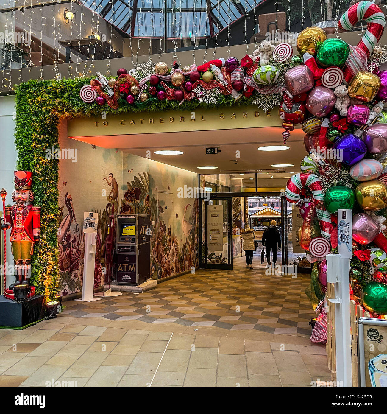 Decorazioni natalizie del Corn Exchange, Manchester Foto Stock