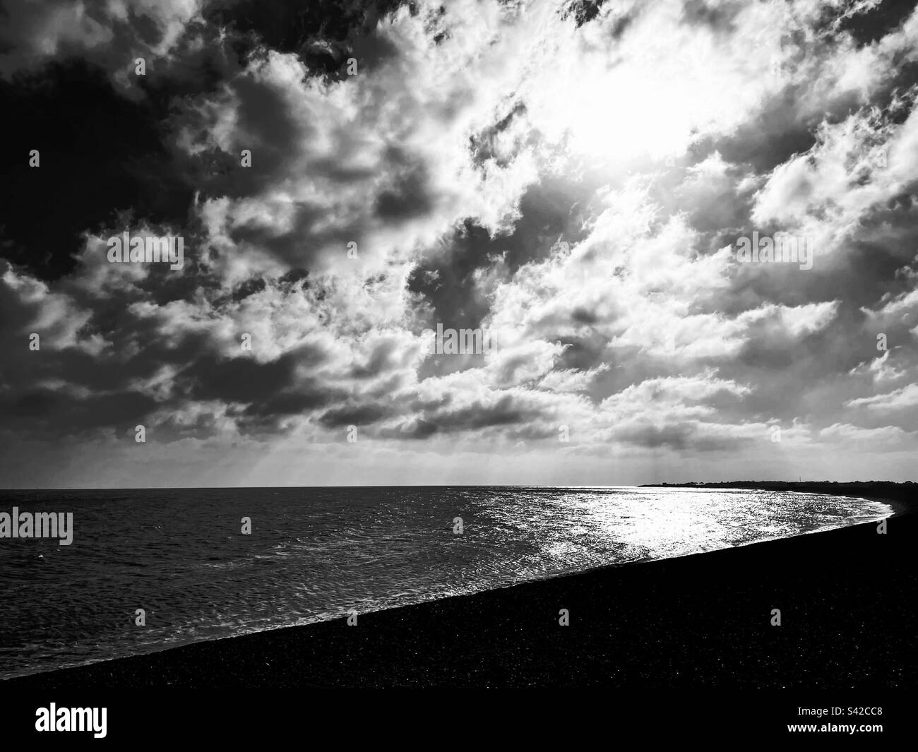 Hollesley Bay Shingle Street Suffolk Inghilterra - Immagine stock catturata con smartphone