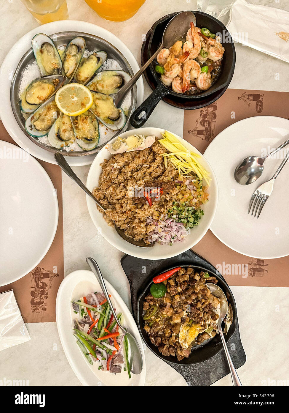 Pinoy Food per cena Foto Stock