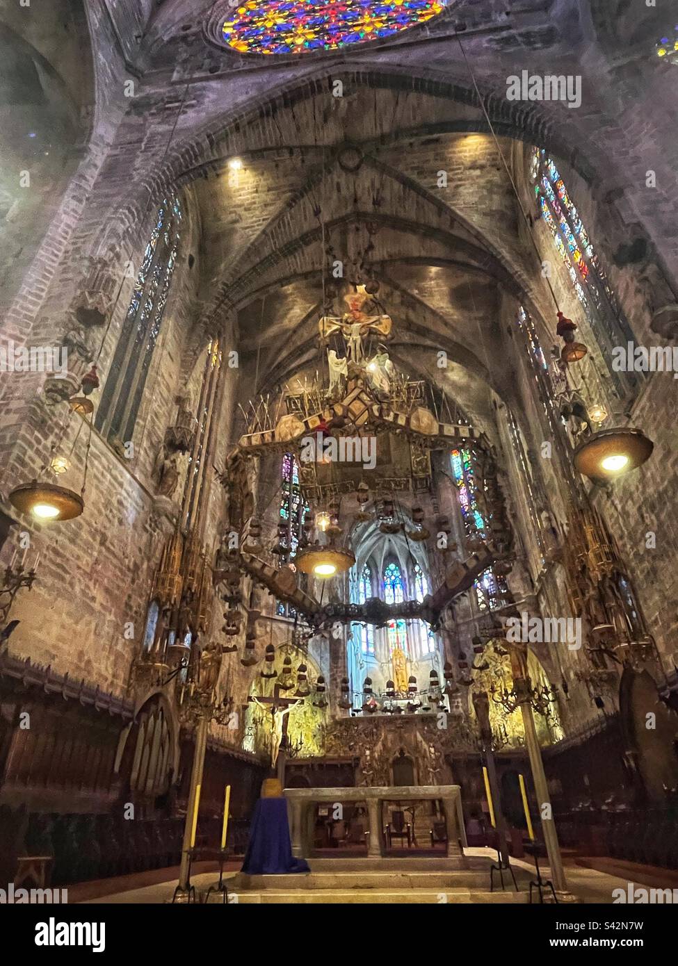 CAPPELLA DELLA SANTISSIMA TRINITÀ, Cattedrale di Mallorca, Palma, conosciuta come “la Seu” - architettura gotica Foto Stock