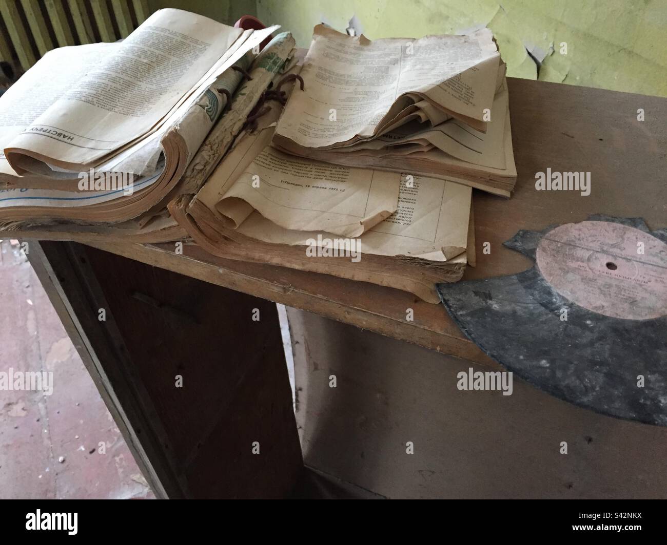 Zona di esclusione di Chernobyl, asilo per bambini abbandonati, Kiev/Kiev Oblast, Ucraina. Gennaio 2020. Foto Stock