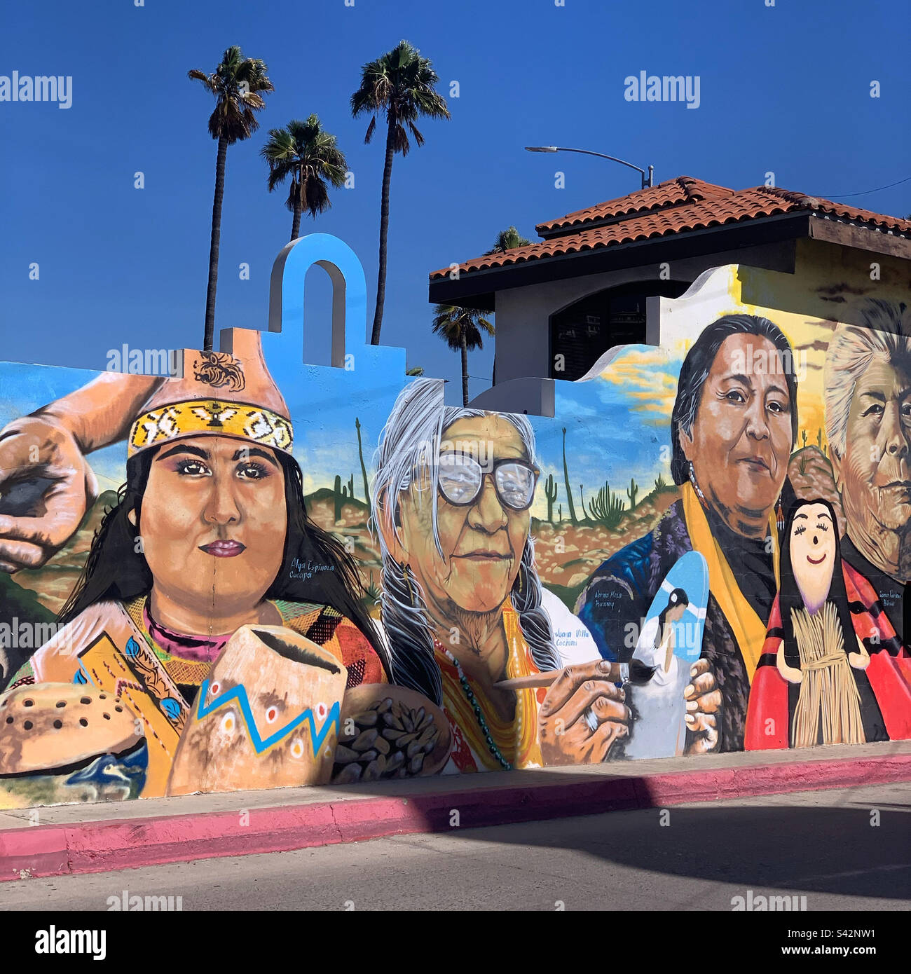 Novembre, 2022, Mural, Ensenada, Baja California, Messico Foto Stock