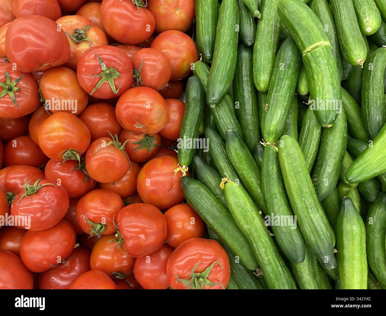 Esposizione del mercato vegetale Foto Stock