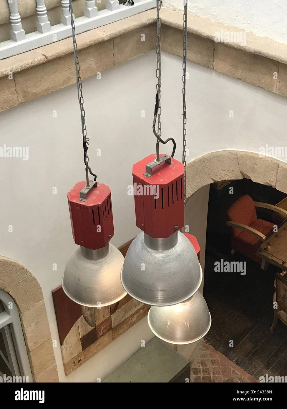 Tre lampade sospese Foto Stock