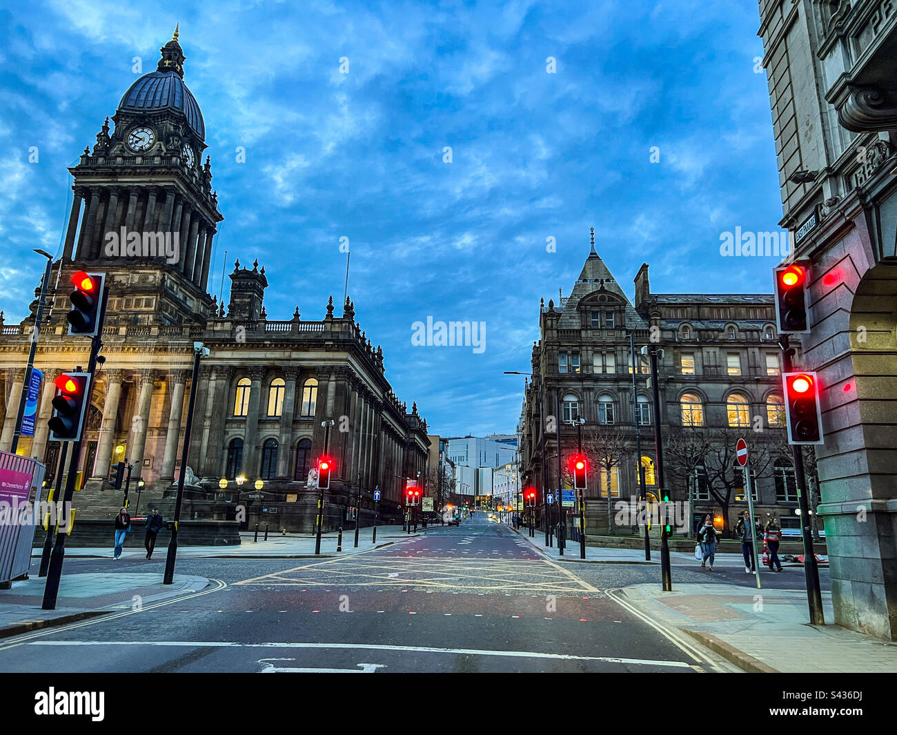 Municipio di Leeds sulla testata a Leeds Foto Stock