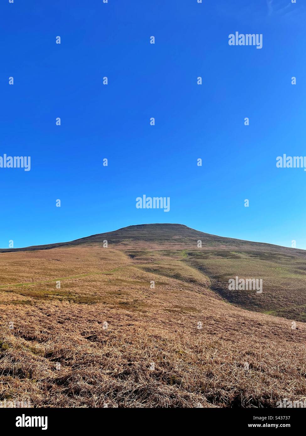Il Pan di zucchero, Brecon Beacons, Abergavenny, Galles. - Immagine stock catturata con smartphone