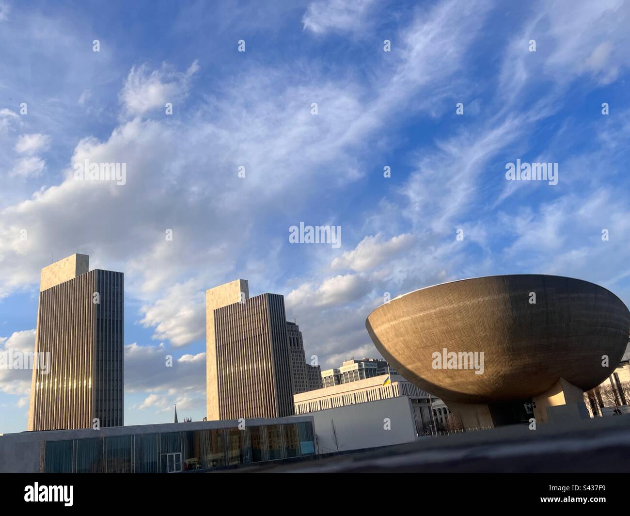 Skyline del centro cittadino nel quartiere della capitale di New York Foto Stock