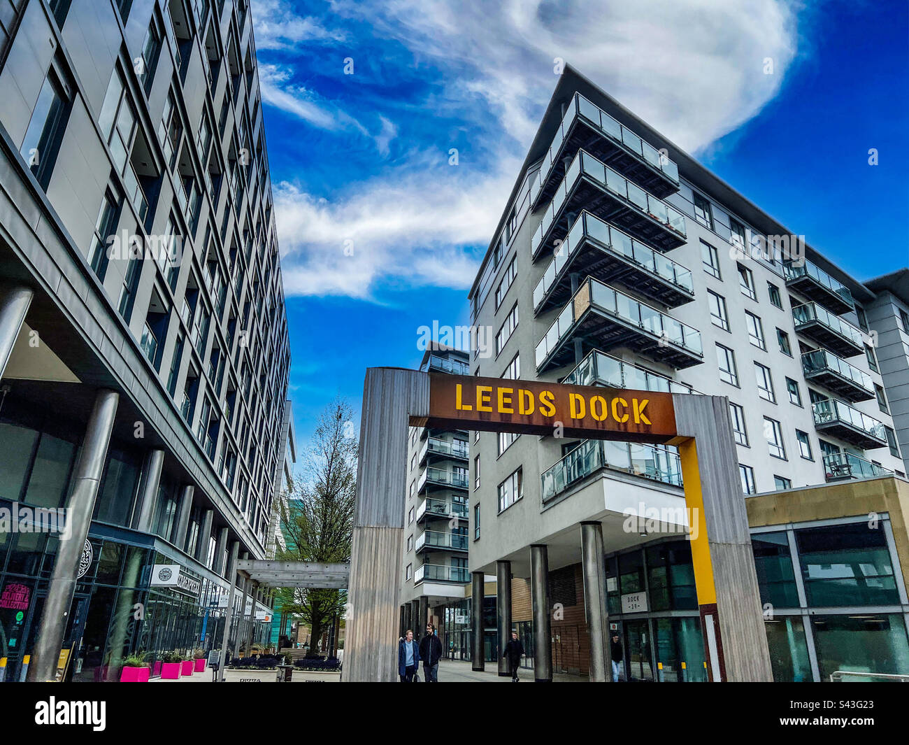 Leeds Dock su Armouries Drive Foto Stock