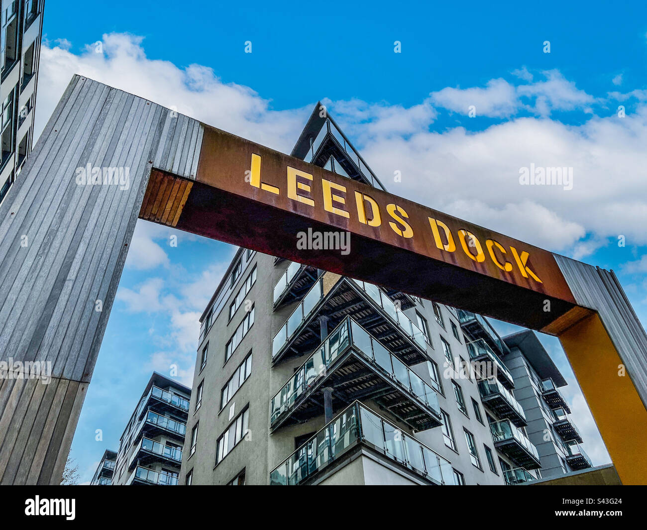 Leeds Dock su Armouries Drive Foto Stock
