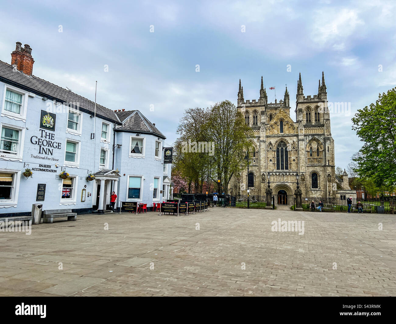 Selby Abbey una chiesa parrocchiale angliana di grado 1 in Selby North Yorkshire Foto Stock