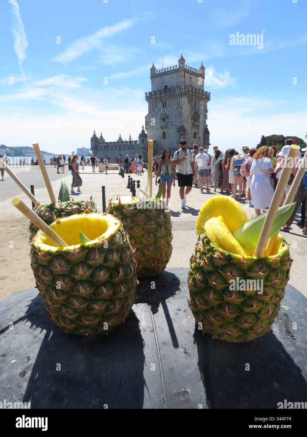 Torre de Belem! Lisbona! Portogallo! - Immagine stock catturata con smartphone