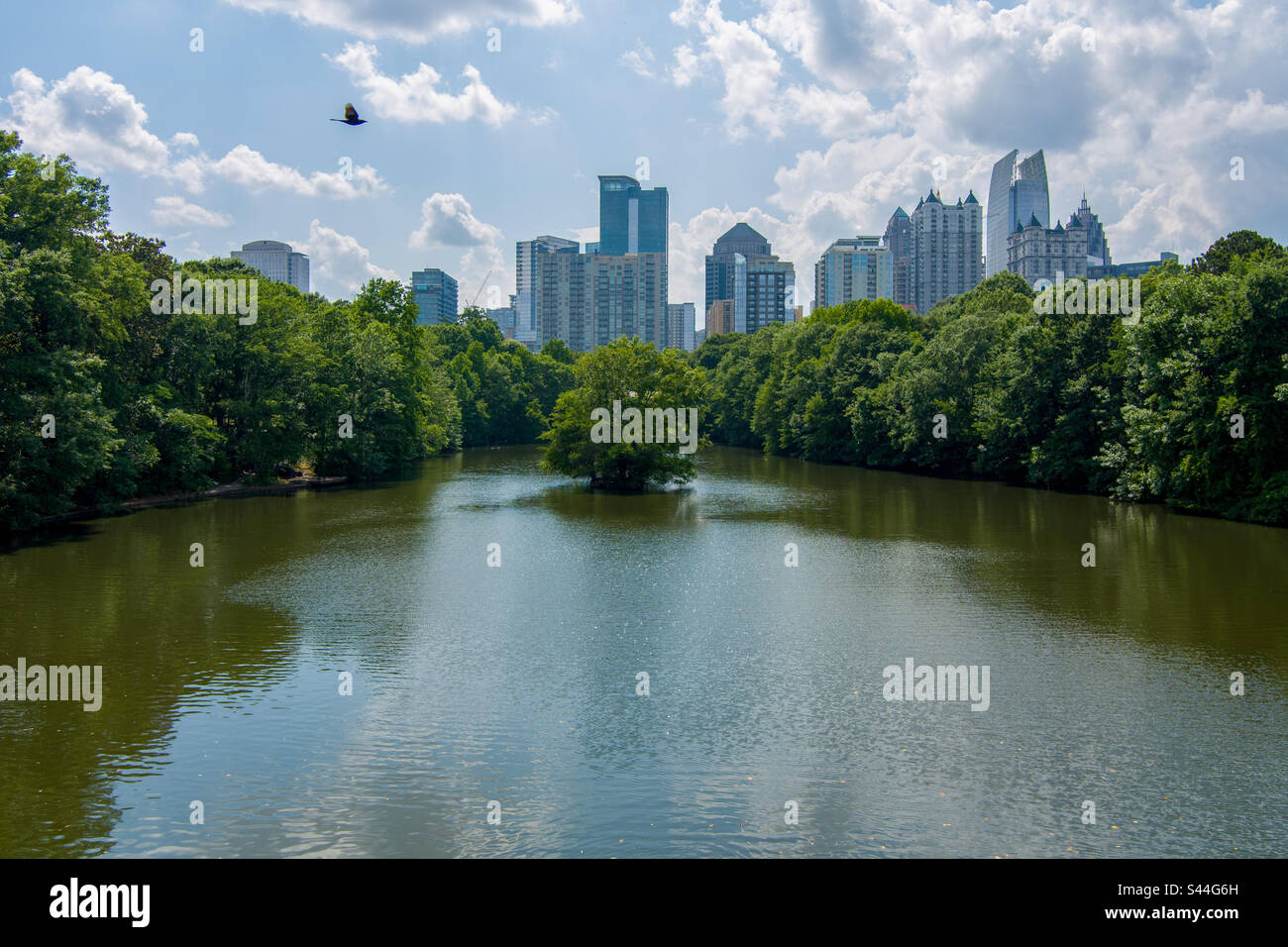 Lo skyline di Midtown Atlanta Foto Stock
