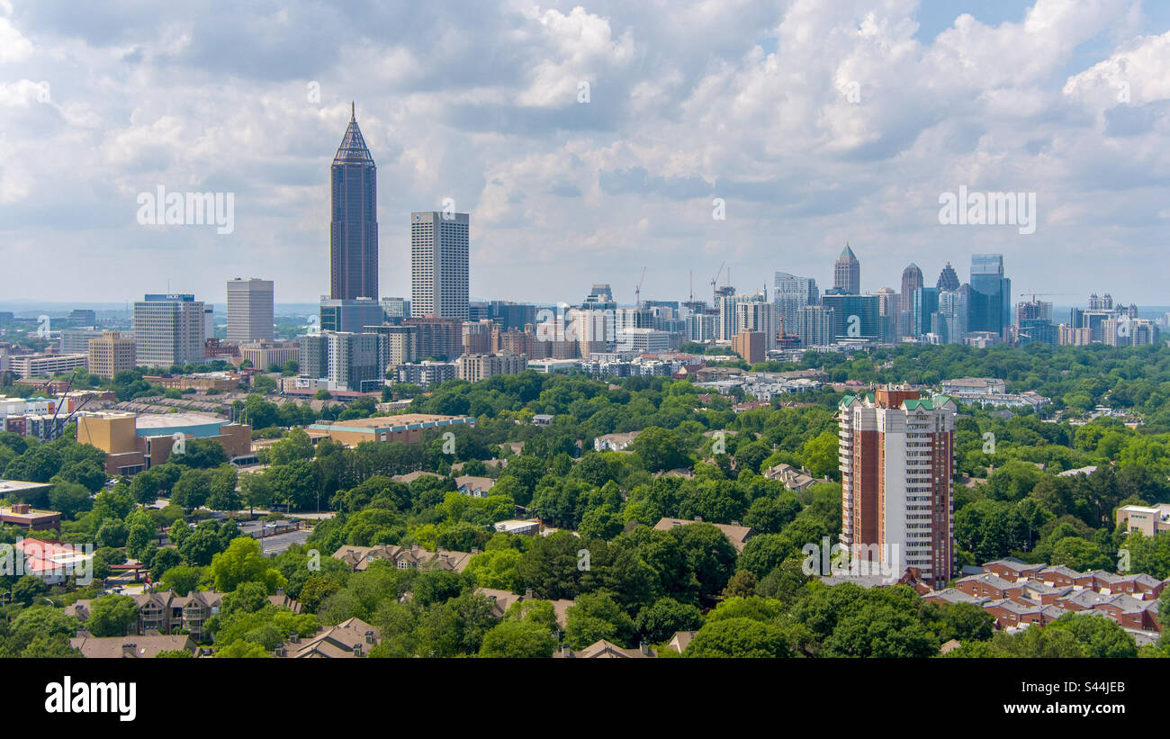 Skyline urbano di Atlanta, Georgia Foto Stock